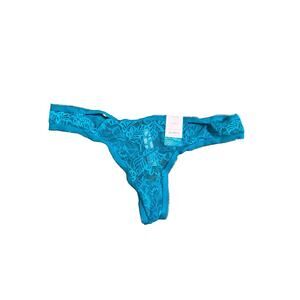 Auden Blue Lace Thong Size Large 12/14 NWT
